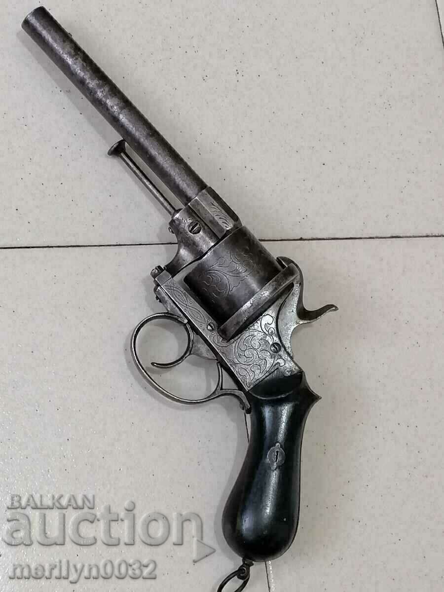 French pin revolver Lefoucher 11mm barrel 1960s with price 1195.00 BGN | € 610.99 French pin revolver Lefoucher 11mm barrel 1960s with price 1195.00 BGN | € 610.99