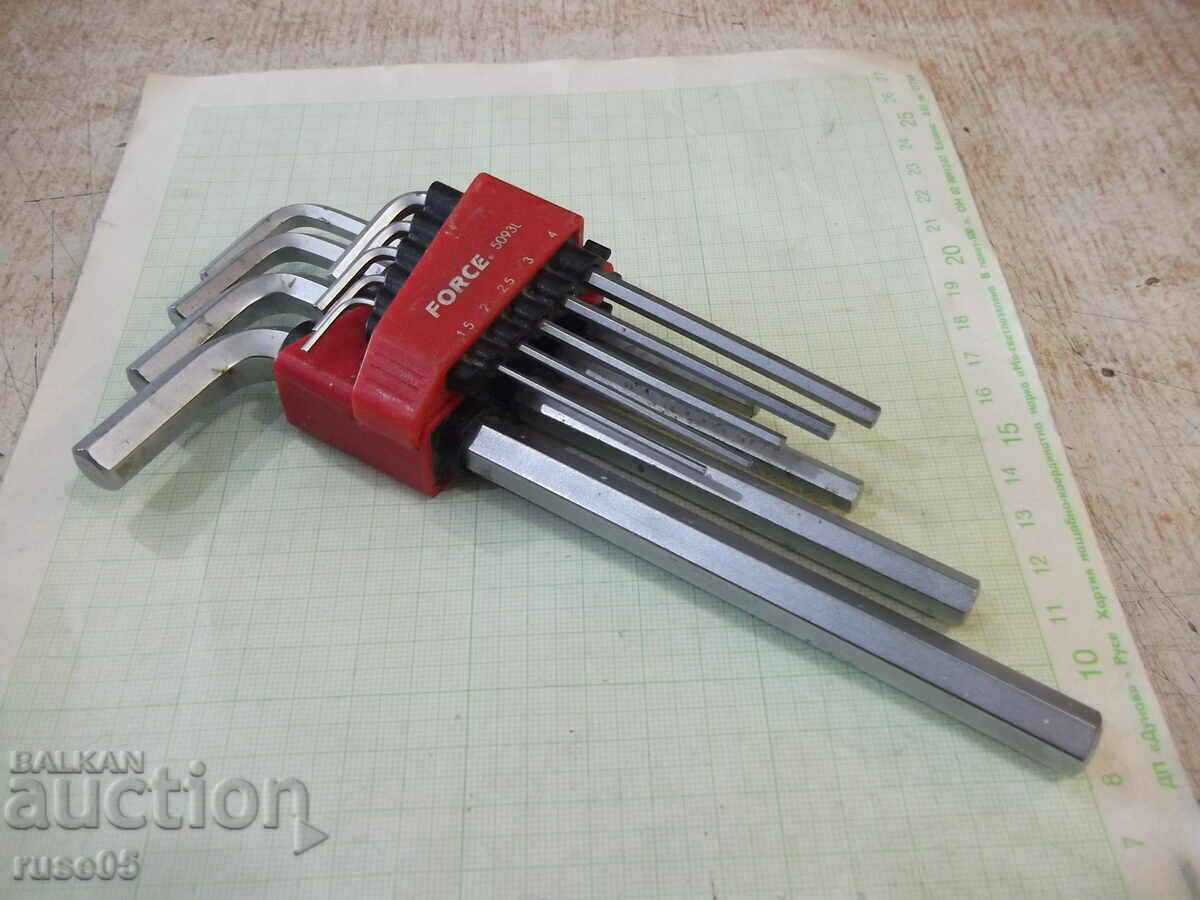 Auction Hexagons "Force 5093L" D - shaped elongated 9 pieces Auction Hexagons "Force 5093L" D - shaped elongated 9 pieces