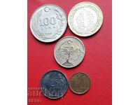 Turcia lot de 5 monede
