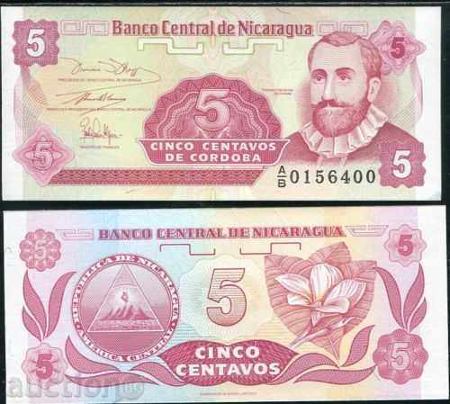 Ζορμπάς δημοπρασίες Νικαράγουα 5 TSENTAVO 1991 UNC