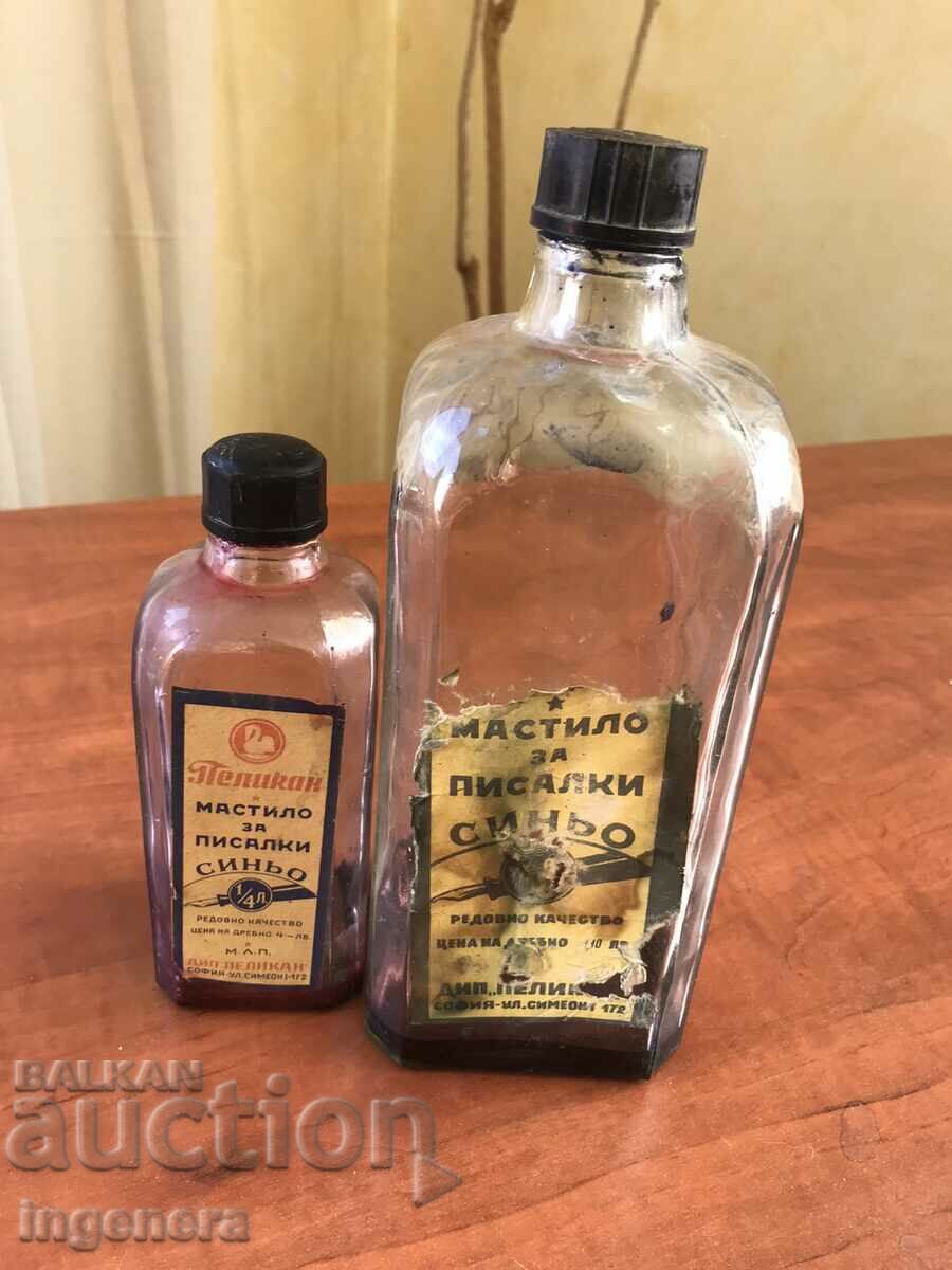 BOTTLE GLASS INK BOTTLE "PELICAN" - 1 L - 6