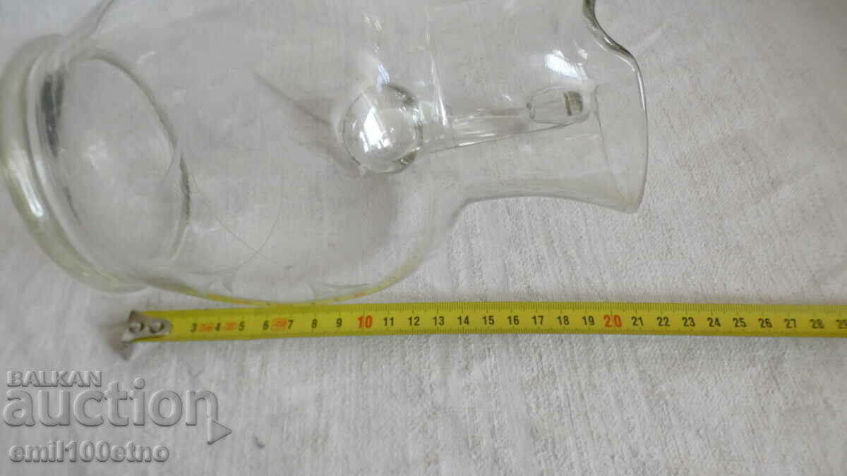 Etched glass wine jug - 7 Etched glass wine jug - 7