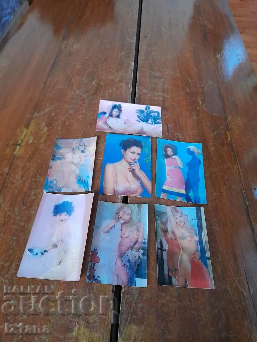 Old iridescent erotic cards