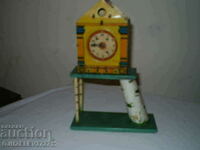Tin Toy Clock with chicken mechanics for parts