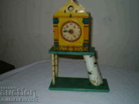 Tin Toy Clock with chicken mechanics for parts