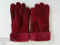 Νέα ζεστά γυναικεία γάντια μπορντό