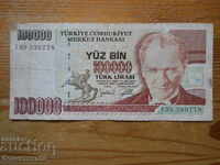 100000 lire 1970 - Turcia ( VF )
