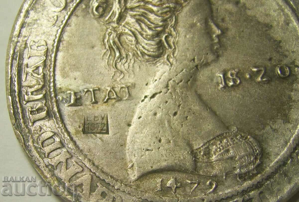 Lot 6 pcs Silver Replica Medals etc. - 6 Lot 6 pcs Silver Replica Medals etc. - 6