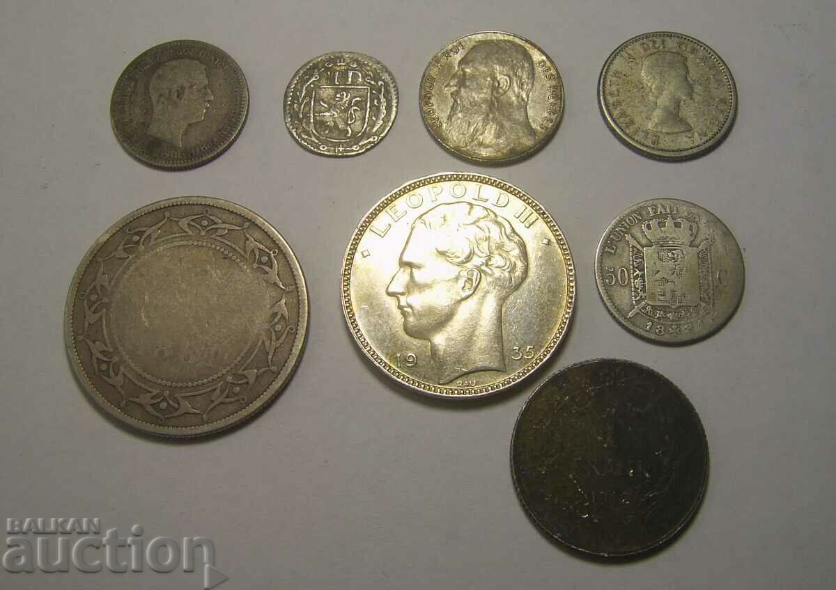 Lot 8 Silver Coins Crete Belgium Canada Etc. with price 100.00 BGN | € 51.13 Lot 8 Silver Coins Crete Belgium Canada Etc. with price 100.00 BGN | € 51.13
