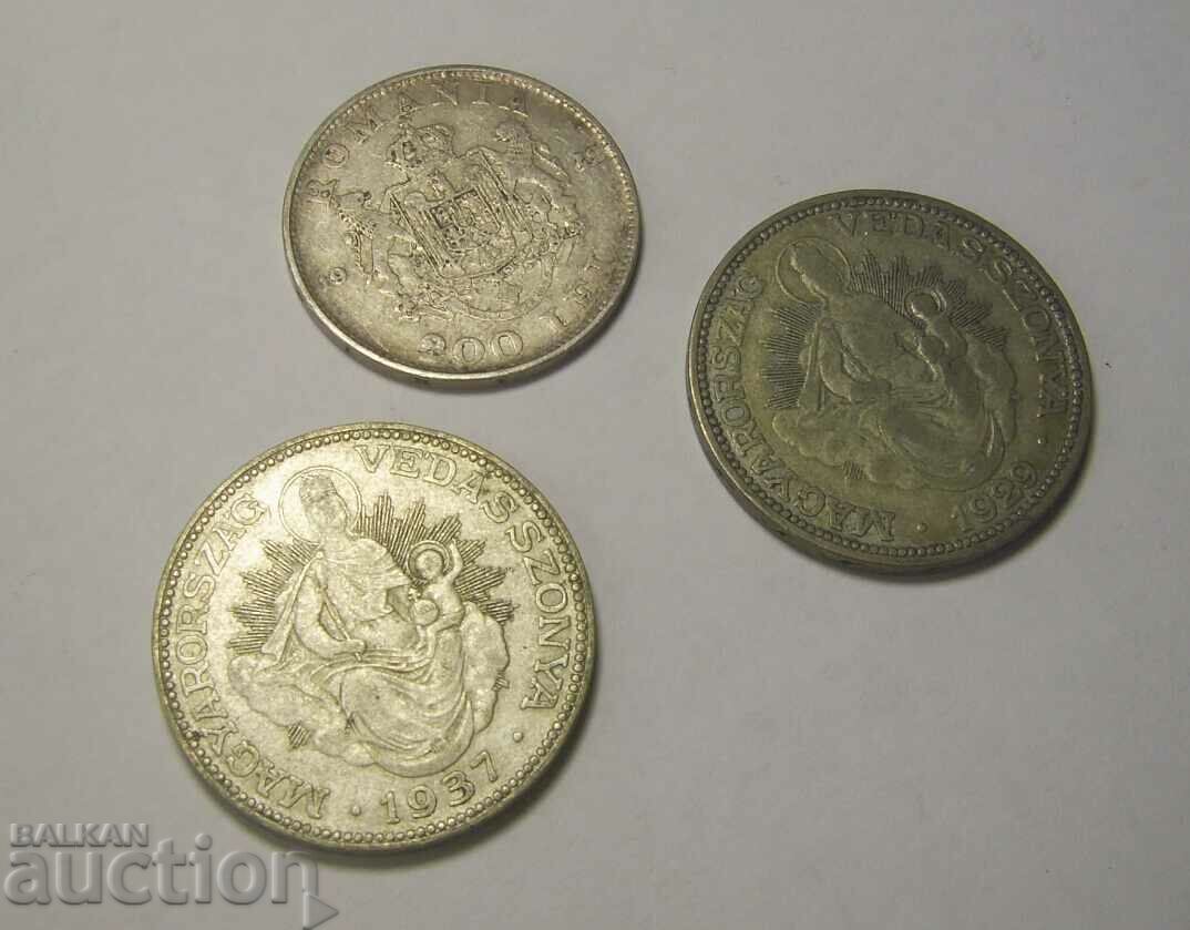 Hungary / Romania lot 3 Silver coins with price 70.00 BGN | € 35.79 Hungary / Romania lot 3 Silver coins with price 70.00 BGN | € 35.79