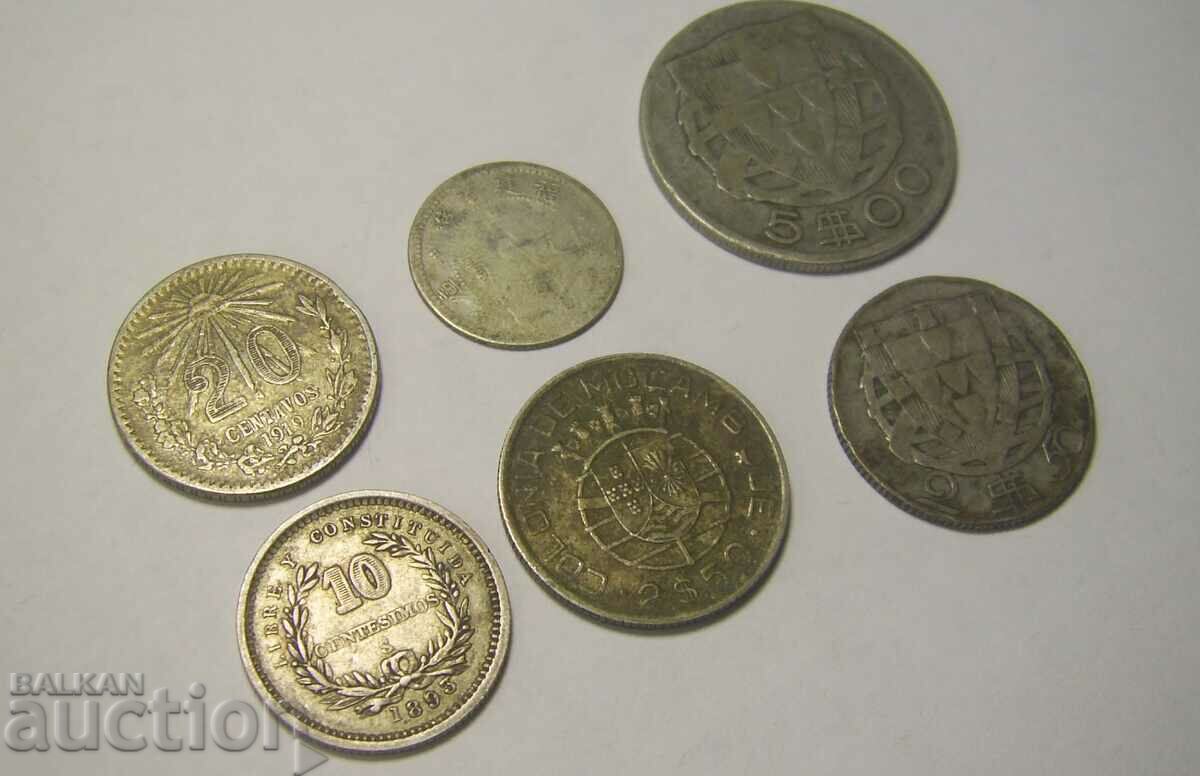 Lot 6 pcs Silver coins China Uruguay Mexico etc. with price 120.00 BGN | € 61.36 Lot 6 pcs Silver coins China Uruguay Mexico etc. with price 120.00 BGN | € 61.36