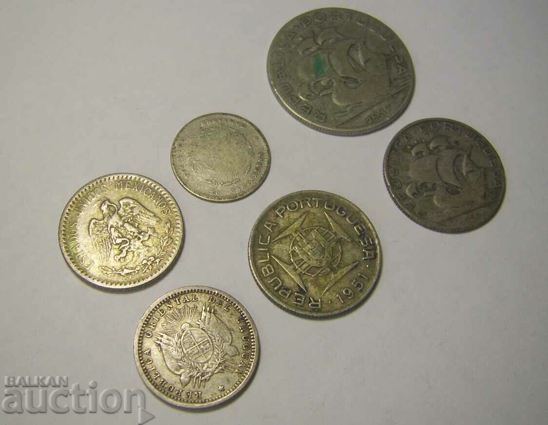 Delivery of Lot 6 pcs Silver coins China Uruguay Mexico etc. Delivery of Lot 6 pcs Silver coins China Uruguay Mexico etc.