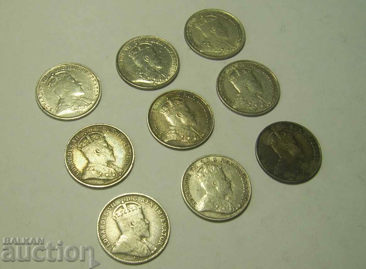 Canada lot 9 x 5 cents 1903 to 1907 - 5 Canada lot 9 x 5 cents 1903 to 1907 - 5