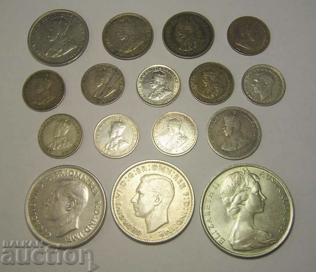Delivery of Australia lot 16 old silver coins Delivery of Australia lot 16 old silver coins