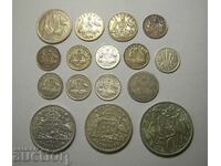 Australia lot 16 old silver coins