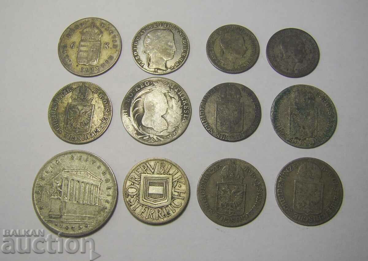 Delivery of Austria 12 old Silver coins Delivery of Austria 12 old Silver coins