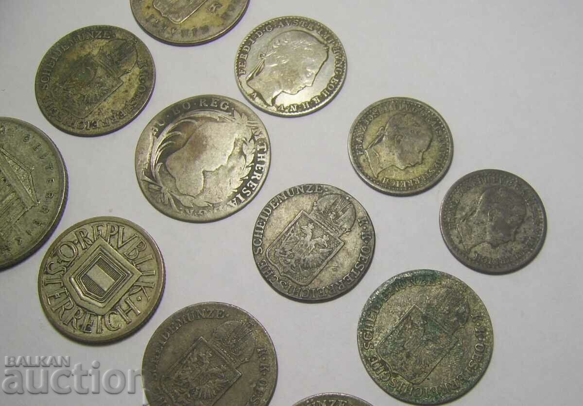 Austria 12 old Silver coins - 6 Austria 12 old Silver coins - 6