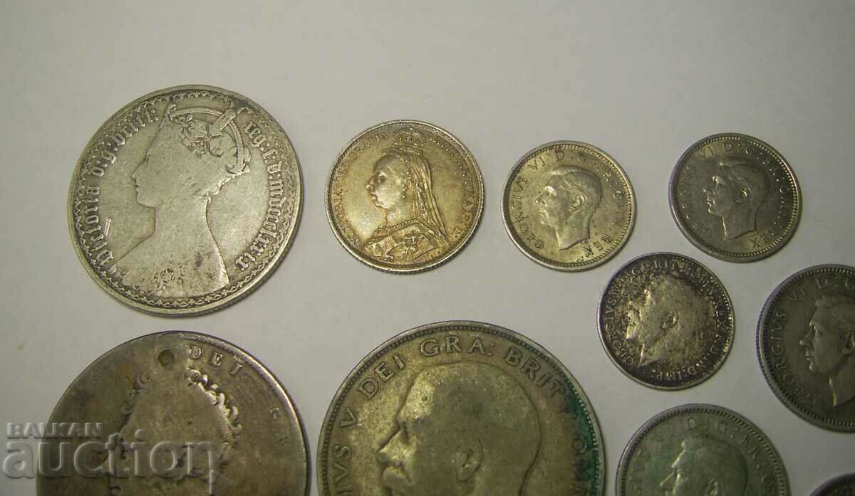 Great Britain 17 silver coins lot - 6