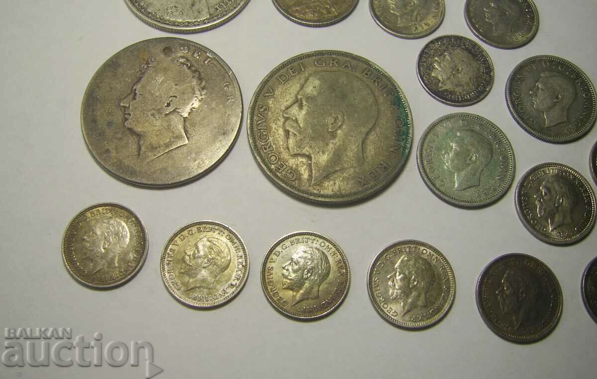 Great Britain 17 silver coins lot - 7
