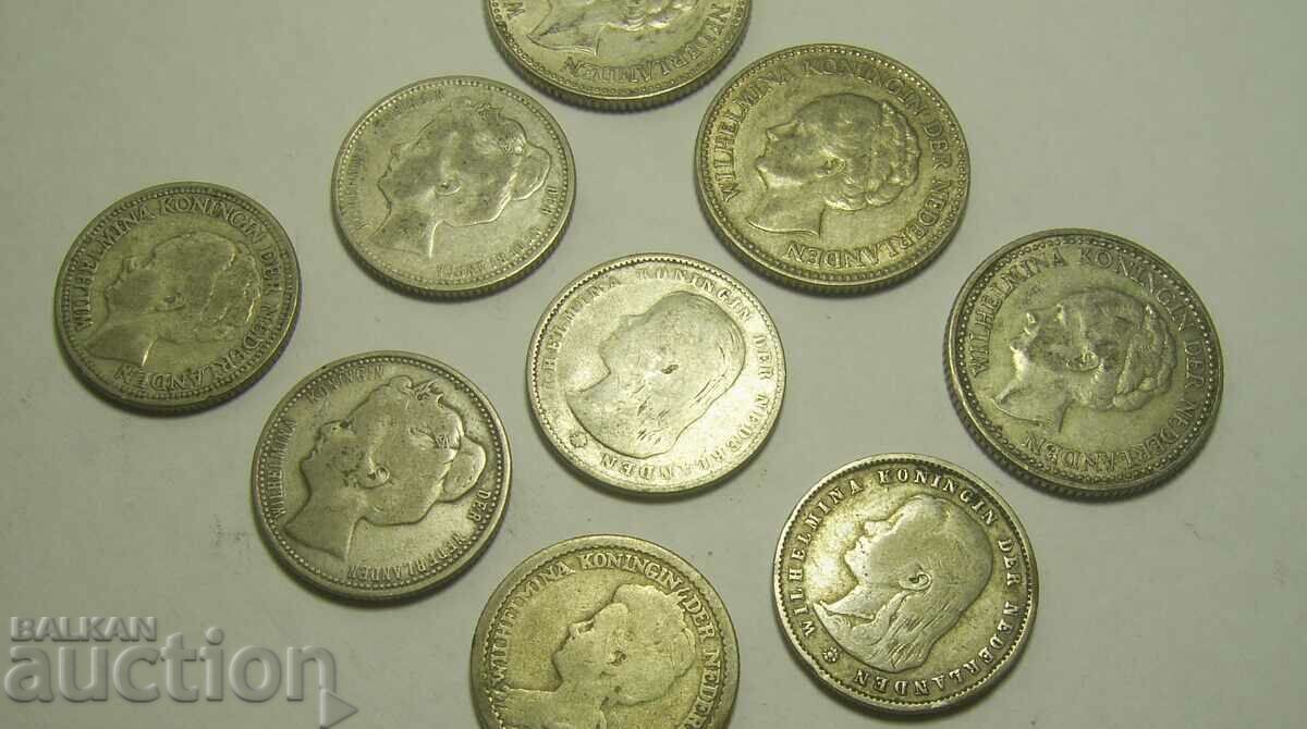 Netherlands 10 silver coins lot - 6