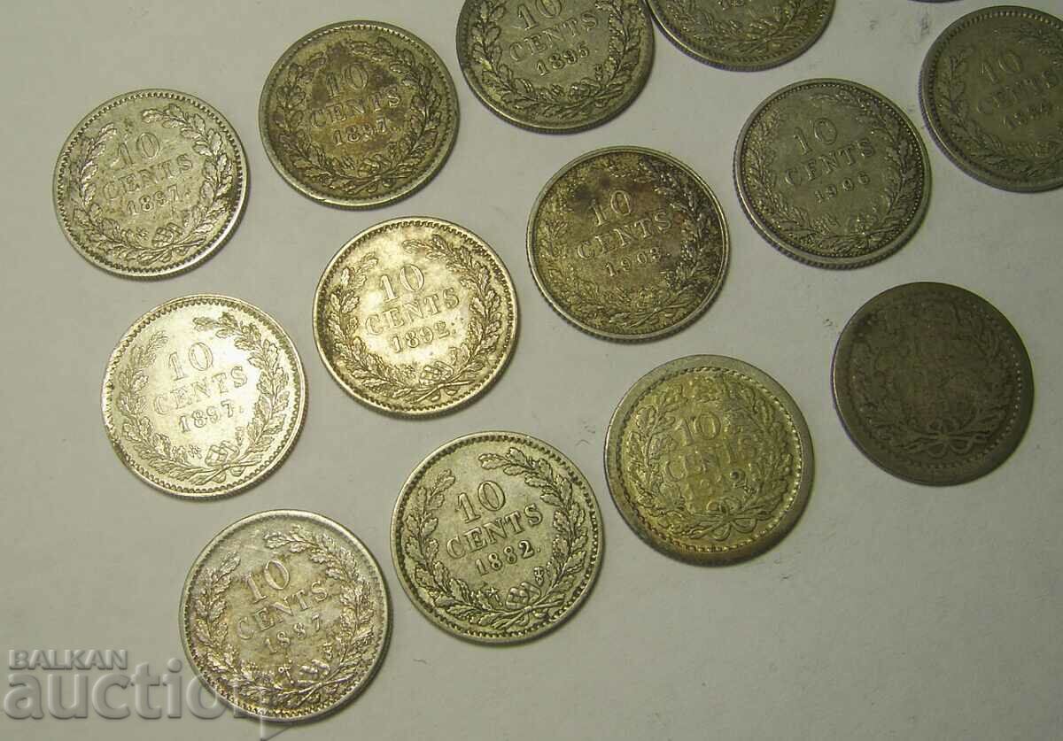 Netherlands 14 silver coins lot with price 300.00 BGN | € 153.39 Netherlands 14 silver coins lot with price 300.00 BGN | € 153.39