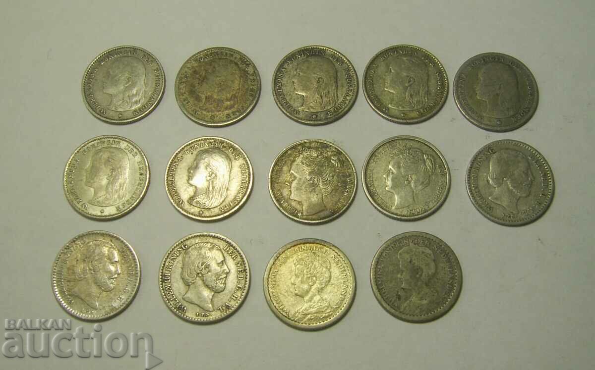 Delivery of Netherlands 14 silver coins lot Delivery of Netherlands 14 silver coins lot