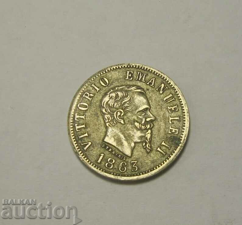 Δημοπρασία Σπάνιος! Παλιά ΠΛΑΣΤΗ Ιταλία 50 λεπτών 1863 Δημοπρασία Σπάνιος! Παλιά ΠΛΑΣΤΗ Ιταλία 50 λεπτών 1863