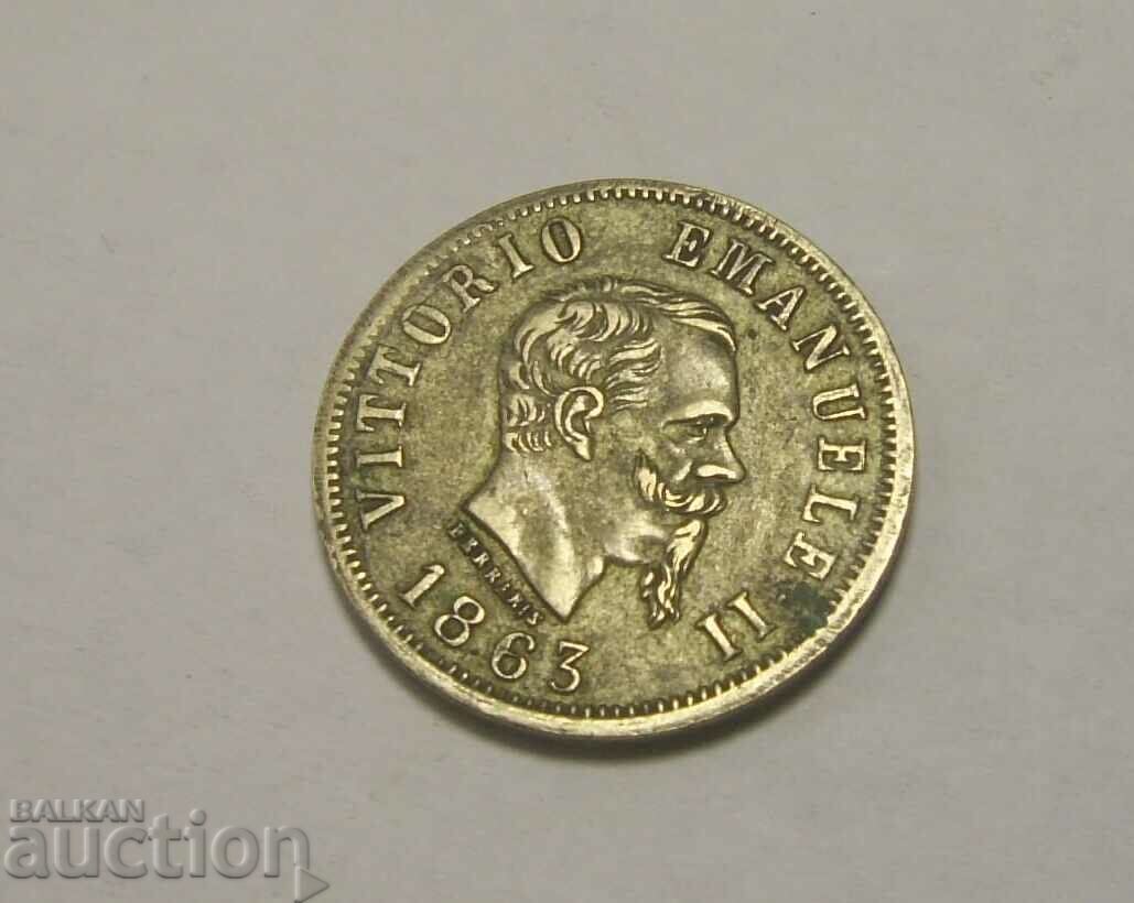 Παράδοση Σπάνιος! Παλιά ΠΛΑΣΤΗ Ιταλία 50 λεπτών 1863 Παράδοση Σπάνιος! Παλιά ΠΛΑΣΤΗ Ιταλία 50 λεπτών 1863