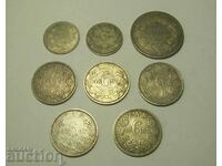 South Africa Lot 8 Silver Coins 1894 - 1897