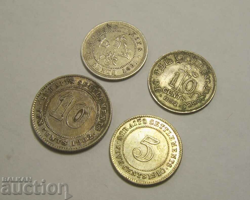 Auction Hong Kong Ceylon Straits Settlements Silver Coins Auction Hong Kong Ceylon Straits Settlements Silver Coins