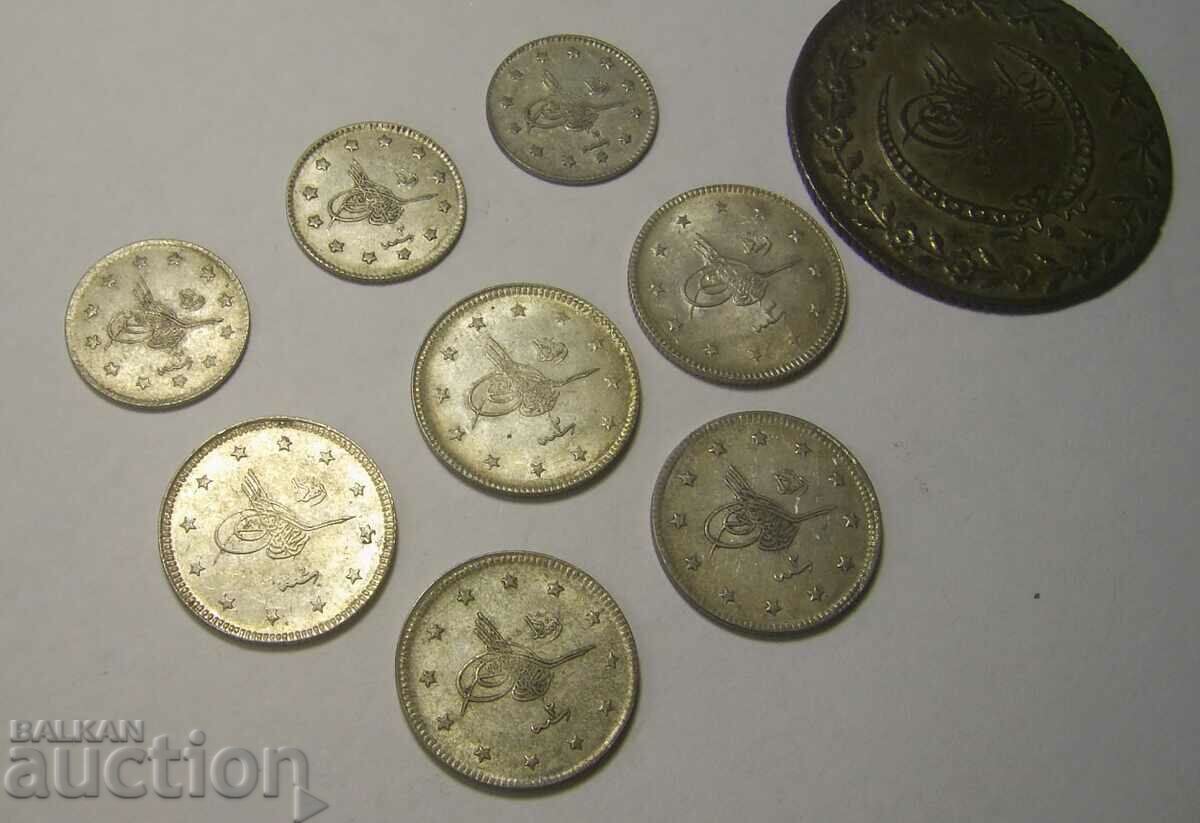 Turkey 9 silver coins lot - 5 Turkey 9 silver coins lot - 5