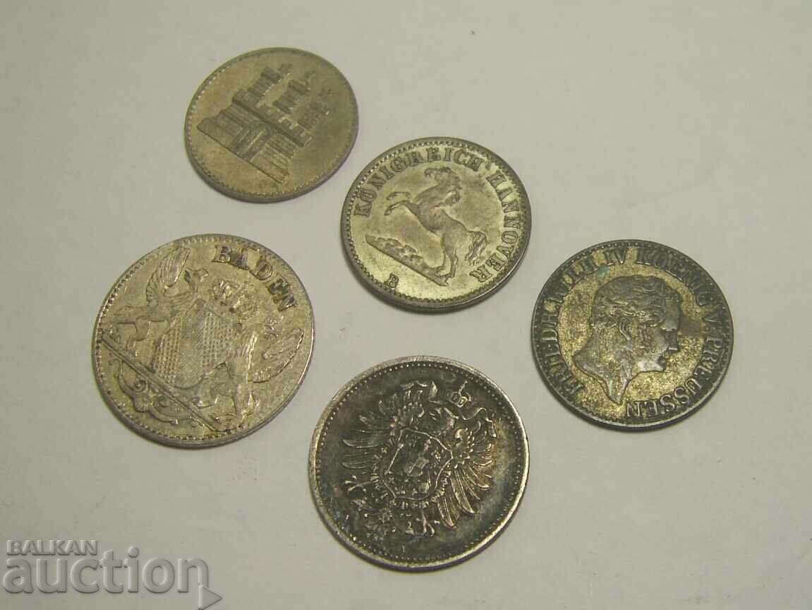 Germany lot 5 old Silver coins - 5