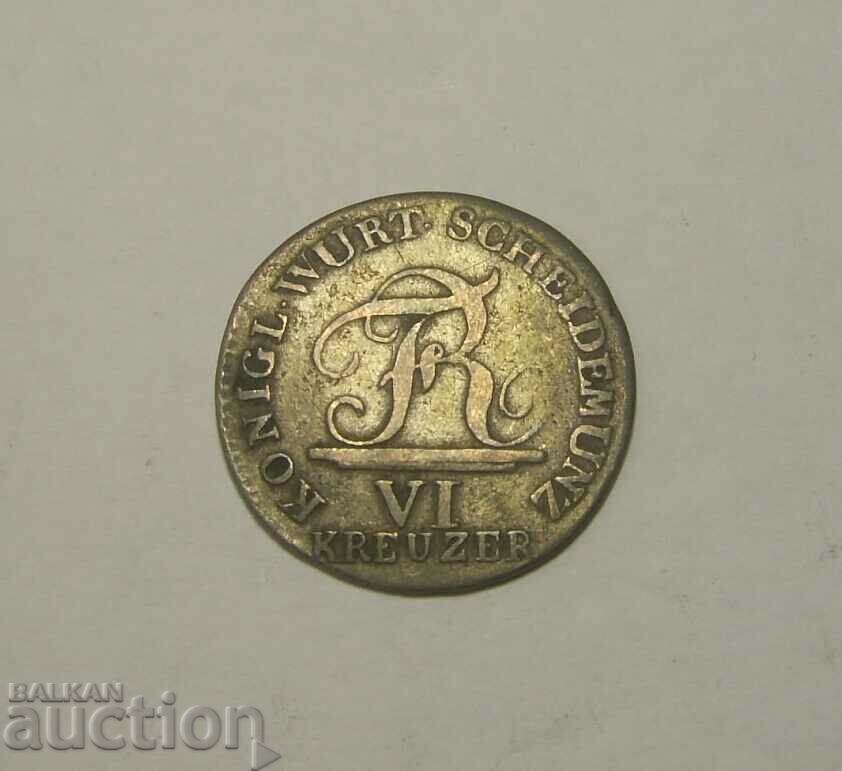 RR! Württemberg 6 Kreuzer 1806 with price 50.00 BGN | € 25.56 RR! Württemberg 6 Kreuzer 1806 with price 50.00 BGN | € 25.56