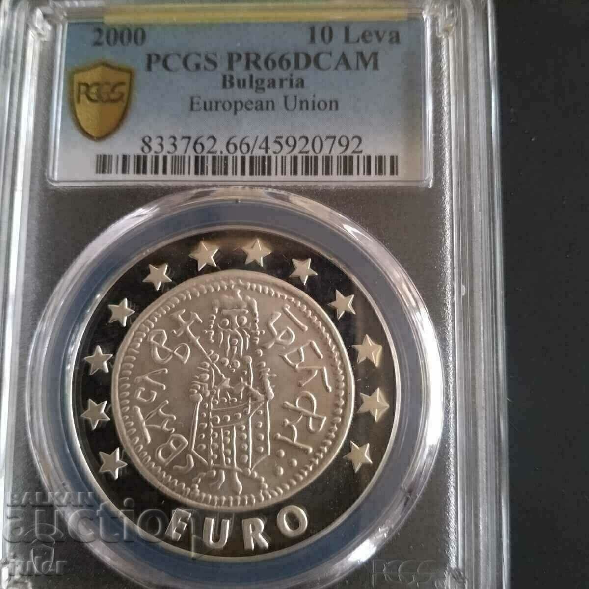 10 Leva 2000 PR66 PCGS Todor Svetoslav Terter 10 Leva 2000 PR66 PCGS Todor Svetoslav Terter