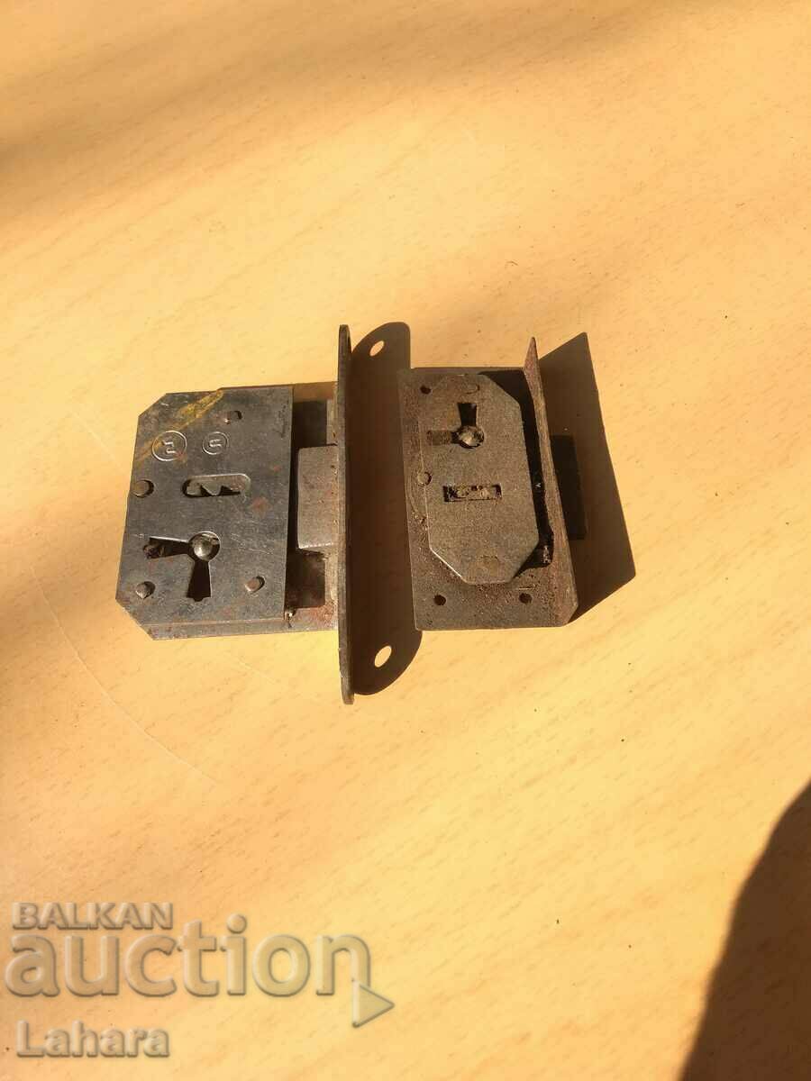 Two vintage locks for a drawer or chest Two vintage locks for a drawer or chest