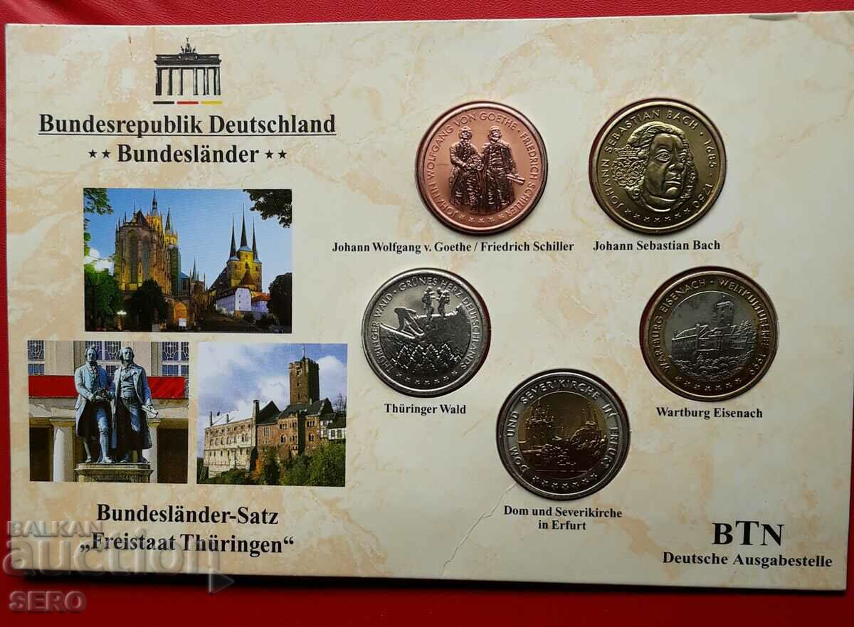 Germany-Thuringia-SET of 5 medals