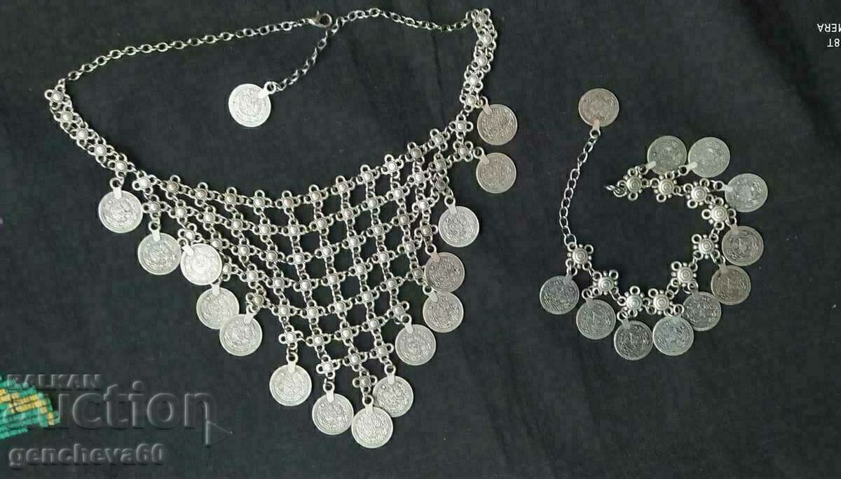 ETHNO JEWELRY NECKLACE AND BRACELET with coins for traditional costume - 5 ETHNO JEWELRY NECKLACE AND BRACELET with coins for traditional costume - 5