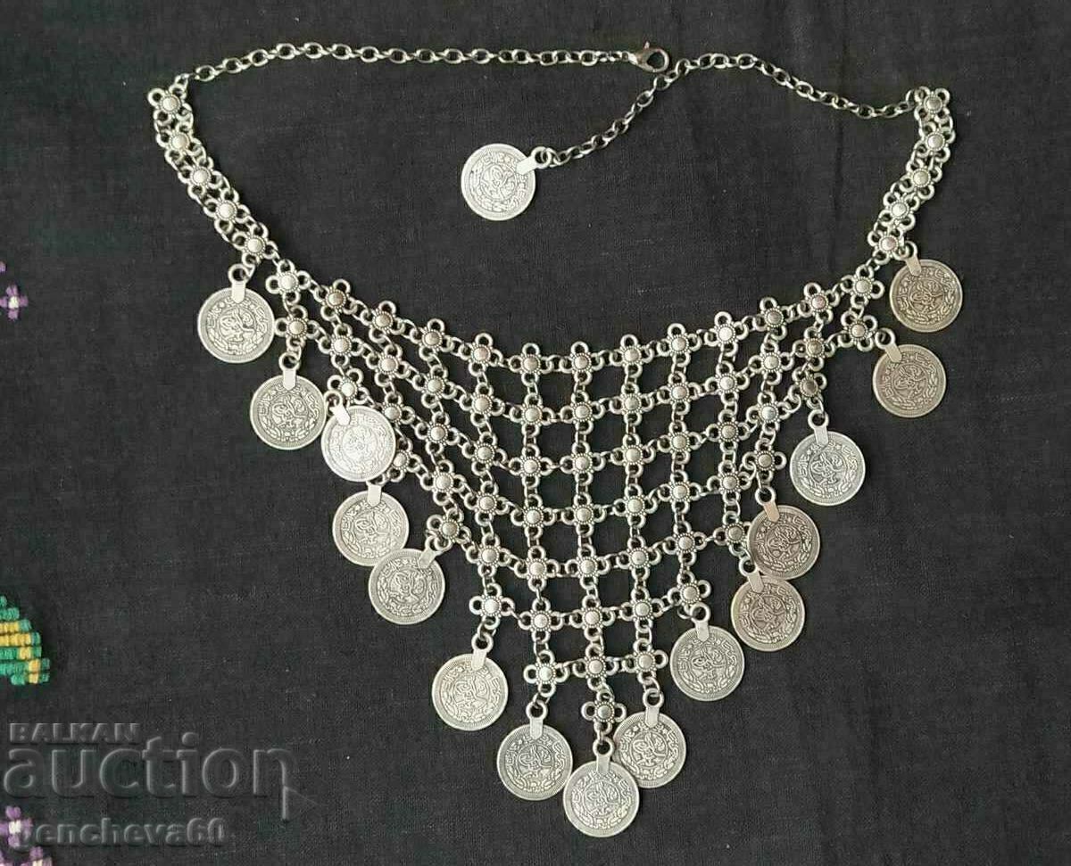 ETHNO JEWELRY NECKLACE AND BRACELET with coins for traditional costume - 6