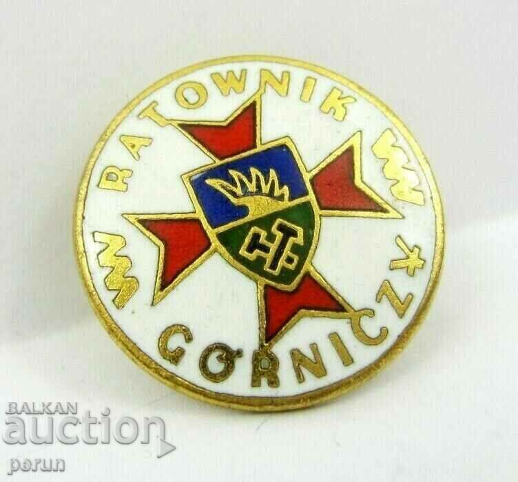 Old Polish Badge of Honor -Mine rescuer -Enamel-Screw with price 16.00 BGN | € 8.18