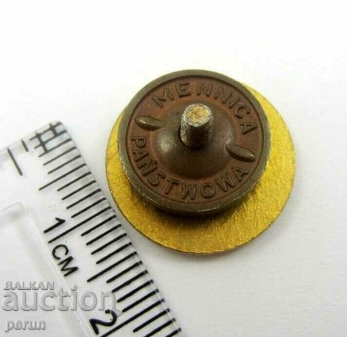 Delivery of Old Polish Badge of Honor -Mine rescuer -Enamel-Screw