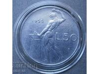 Италия 50 лири 1955
