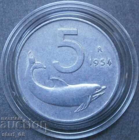 Italia 5 lire 1954