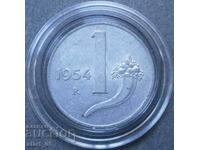 Italy 1 Lira 1954