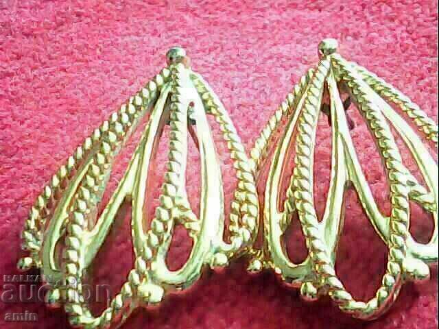 13 grame de cercei frumosi placati cu aur de 18k - 6