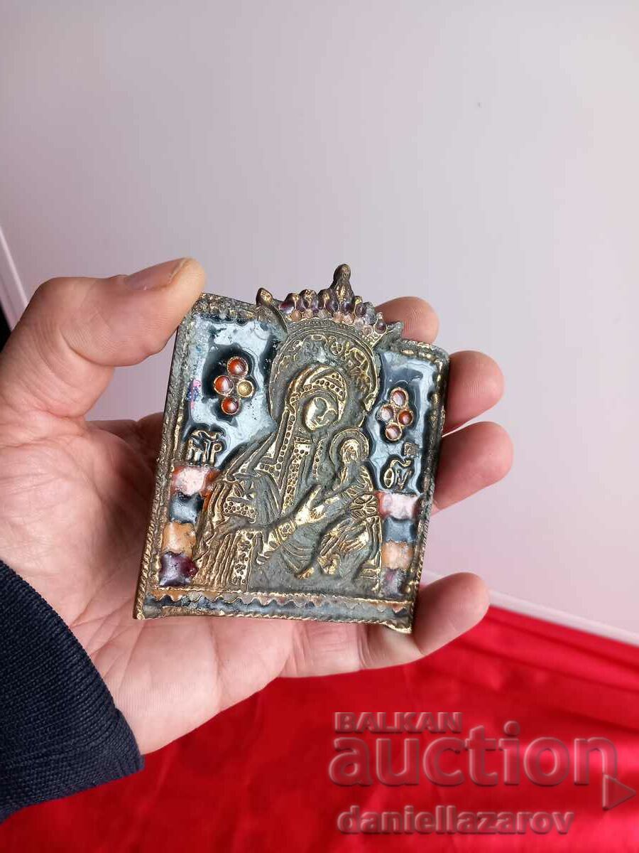 Extremely Rare Breastplate Russian Enamel ICON, RTOV - 6