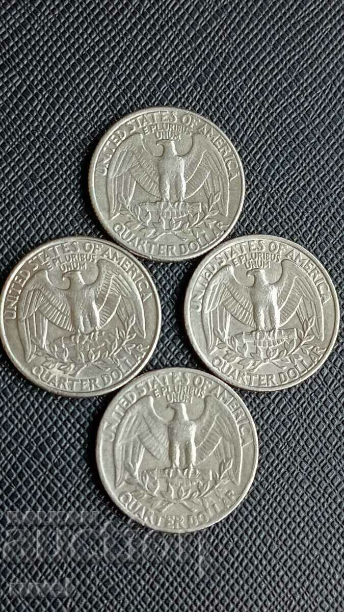 Τρίμηνο Δολάριο ΗΠΑ - Παρτίδα με τιμή 2.50 BGN | € 1.28 Τρίμηνο Δολάριο ΗΠΑ - Παρτίδα με τιμή 2.50 BGN | € 1.28