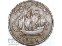 Marea Britanie 1/2 (jumătate) penny 1944