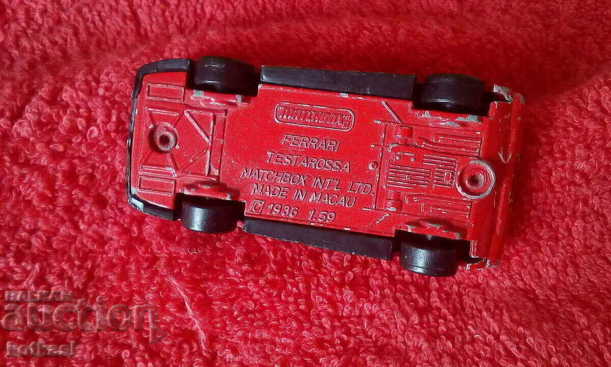Σπιρτόκουτο Μακάο 1986 Ferrari Testarossa Small Metal Car με τιμή € 6.00 | 11.73 BGN Σπιρτόκουτο Μακάο 1986 Ferrari Testarossa Small Metal Car με τιμή € 6.00 | 11.73 BGN