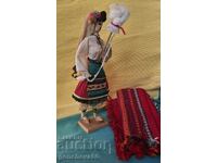 Household doll with distaff, folk costume TPK "Chernomorka" B-s 1981 and a shawl