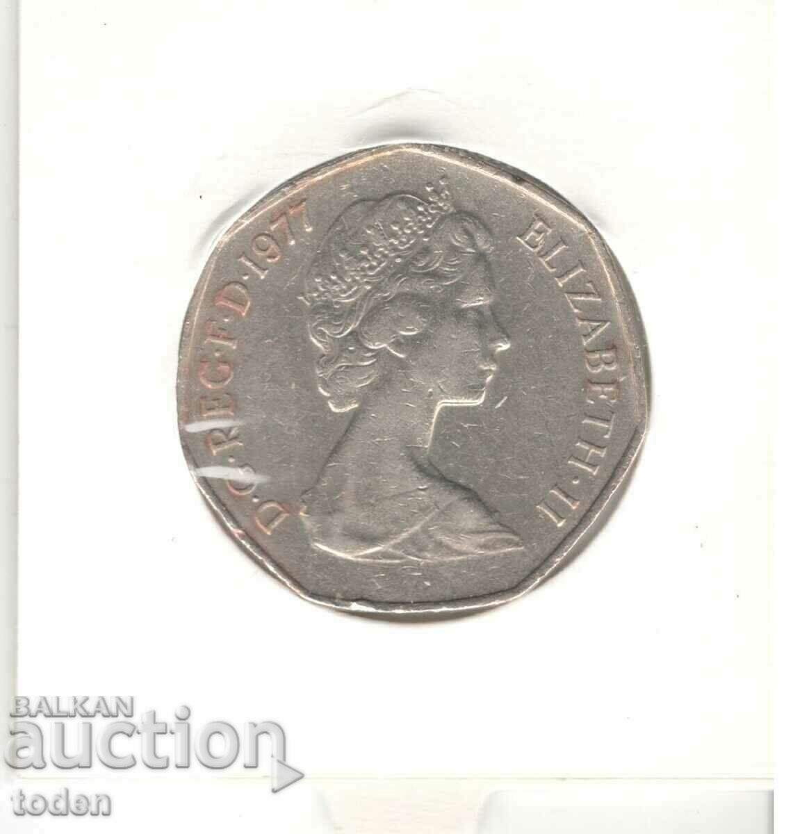 Delivery of United Kingdom-50 Pence-1977-KM# 913-Elizabeth II 2nd portr. Delivery of United Kingdom-50 Pence-1977-KM# 913-Elizabeth II 2nd portr.